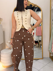 BEIGE VEST TRENDY
