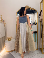 FERNANDA” DRESS DENIM CUADROS