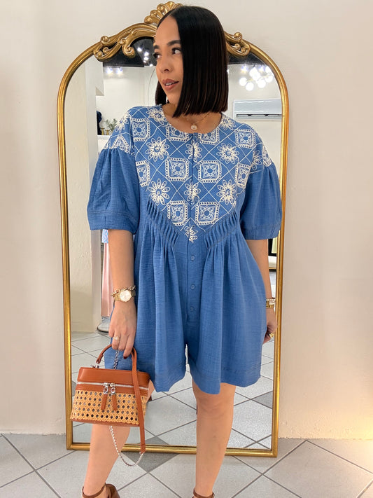 BLUE ROMPER OVERSIZE