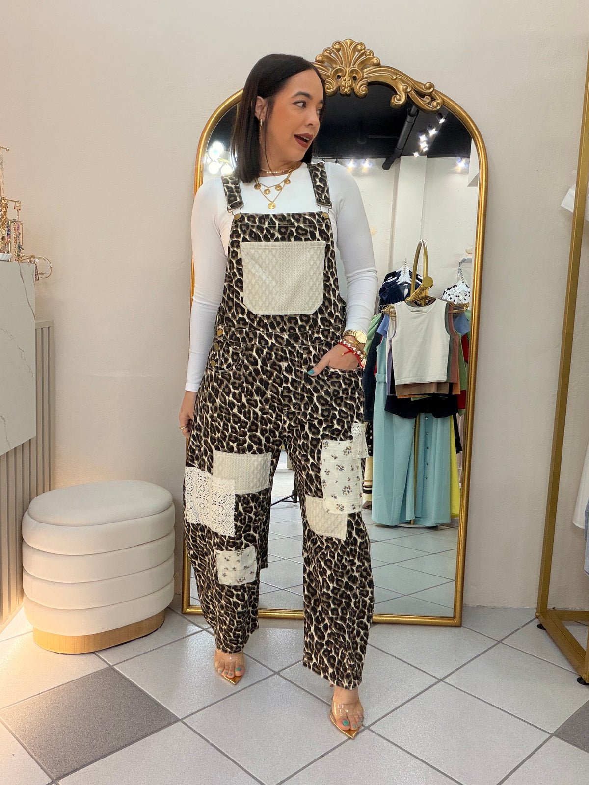 ISARA” LEOPARDO JUMPSUITS