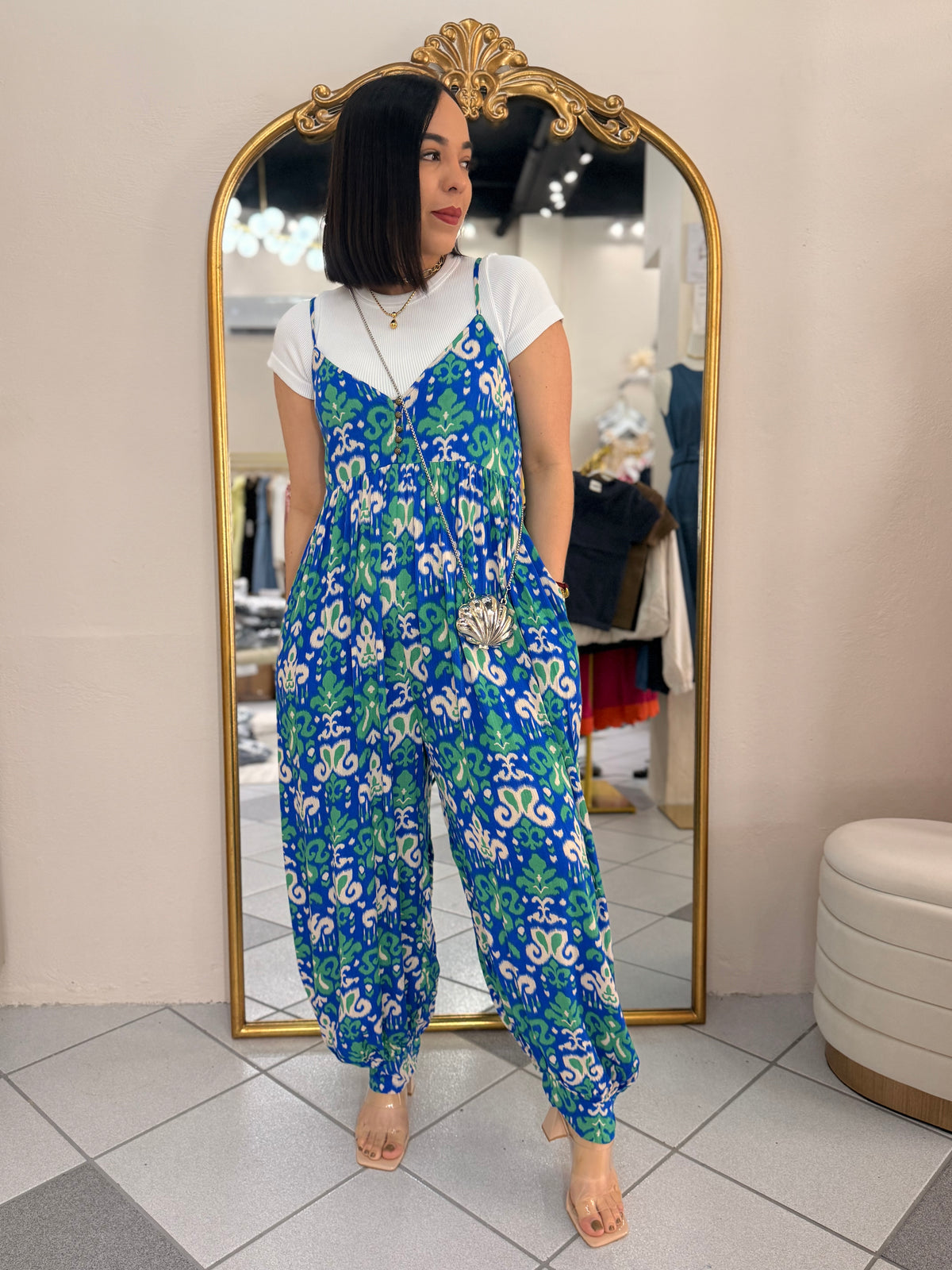 BLUE/GREEN JUMPSUIT
