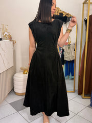 VESTIDO NEGRO EN SUEDE