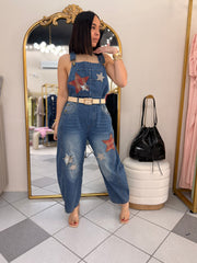 STAR DENIN JUMPSUIT OVERSIZE