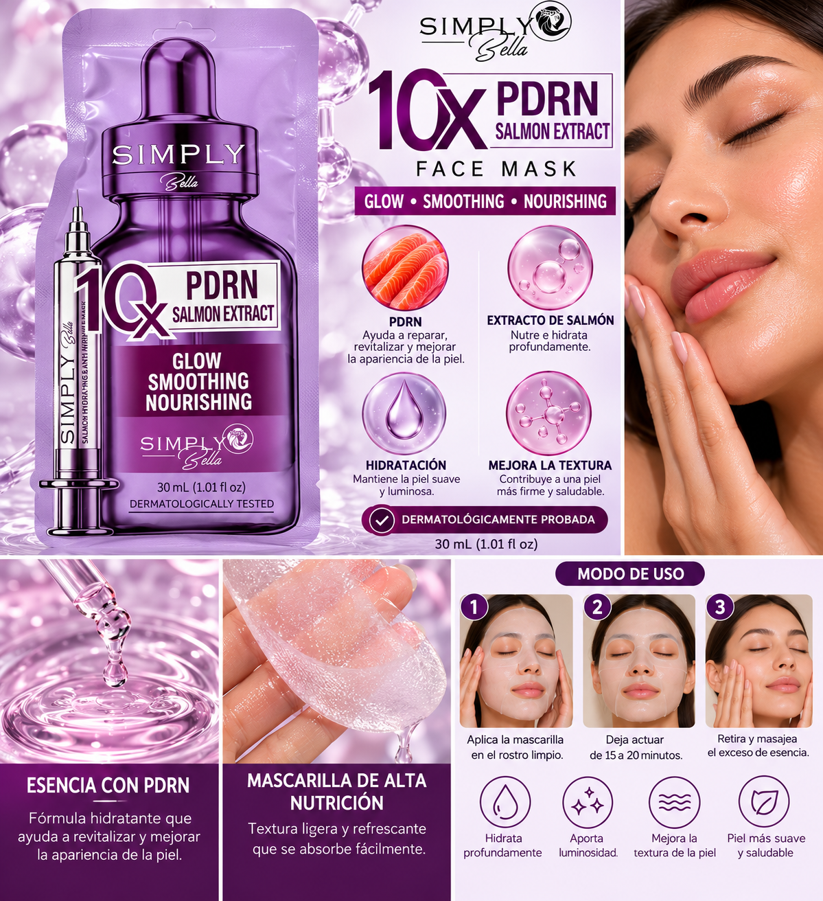 MASCARILLA– 10X PDRN Salmon Extract Face Mask