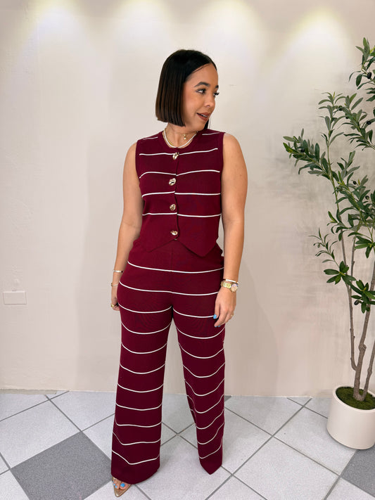 ZOÉ ¨ BURGUNDY SET DOS PIEZAS