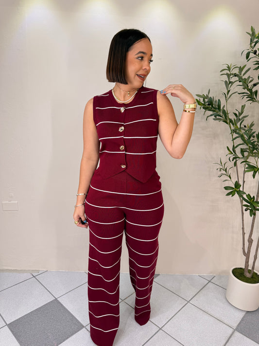 ZOÉ ¨ BURGUNDY SET DOS PIEZAS