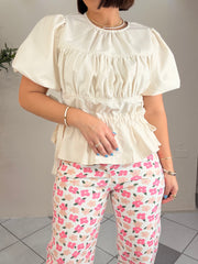 AIMARA- BEIGE LUXE TOP