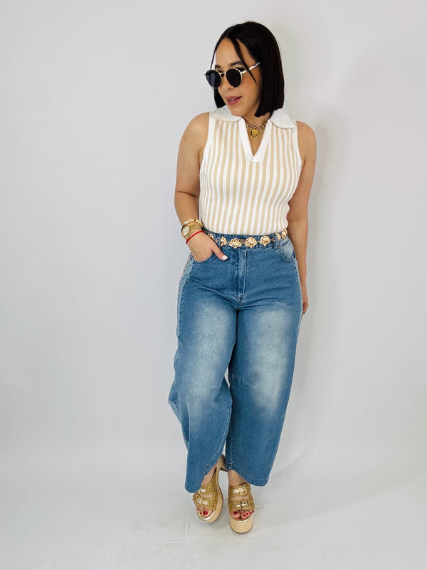 LORI´  TAUPE TOP