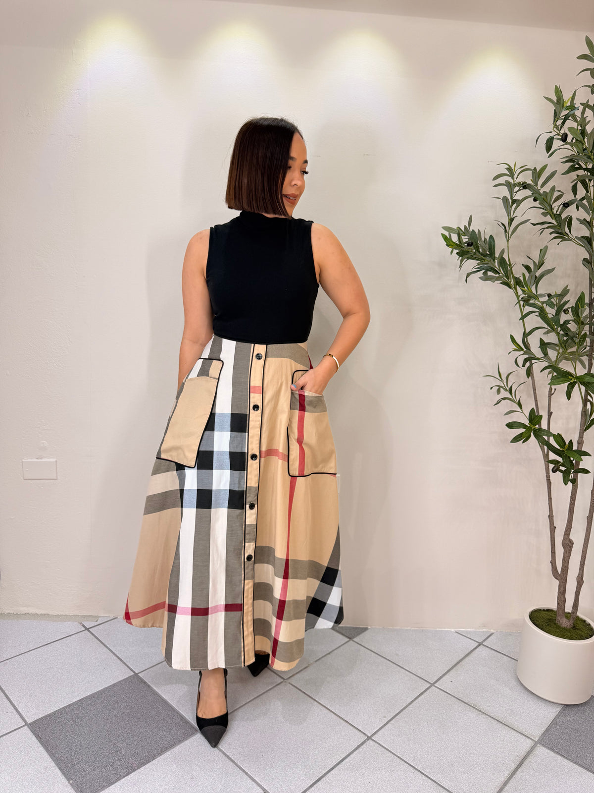 -  RENATA MIDI DRESS BLACK