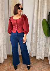 LARA"  DARK DENIM PANT