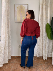 LARA"  DARK DENIM PANT