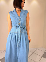 ESMERAY" LIGHT DENIM DRESS