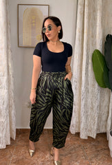 ZEBRA  GREEN PANT