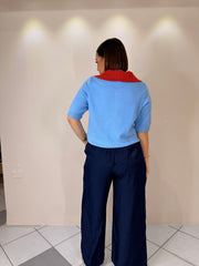 FLORY BLUE SWEATER TOP