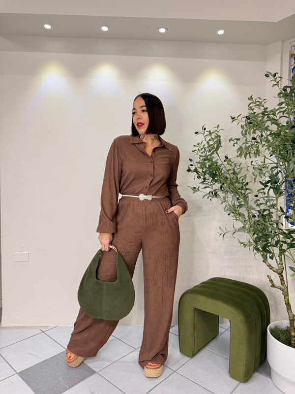 ELENA¨BROWN JUMPSUIT