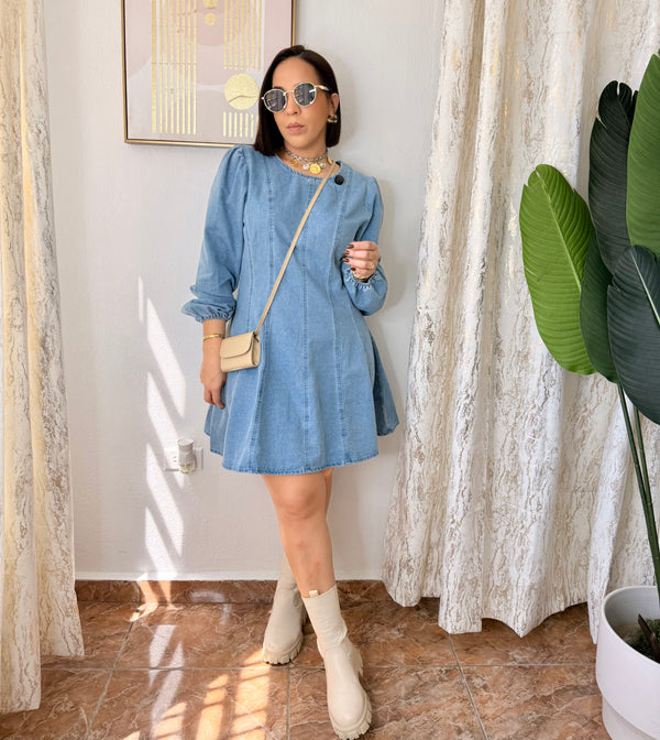 GABRIELA" DENIM DRESS