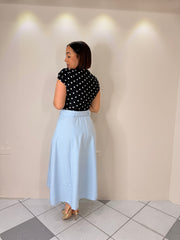 BABY BLUE MIDI SKIRT