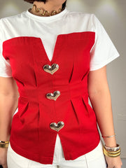 GABRIELA-RED LOVE TOP