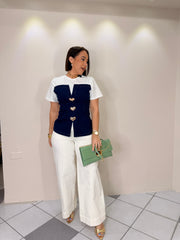 GABRIELA- DENIM  LOVE TOP