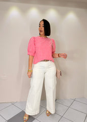 LIA DENIM WHITE PANT