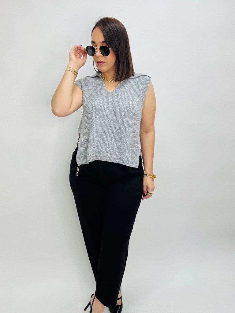 GRIS SWEATER TOP