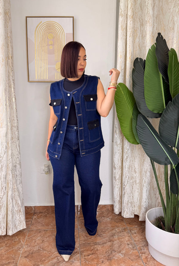 MICHELLE" DENIM SET DOS PIEZA