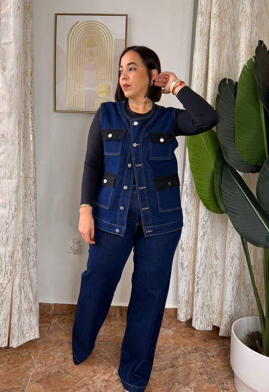 MICHELLE" DENIM SET DOS PIEZA