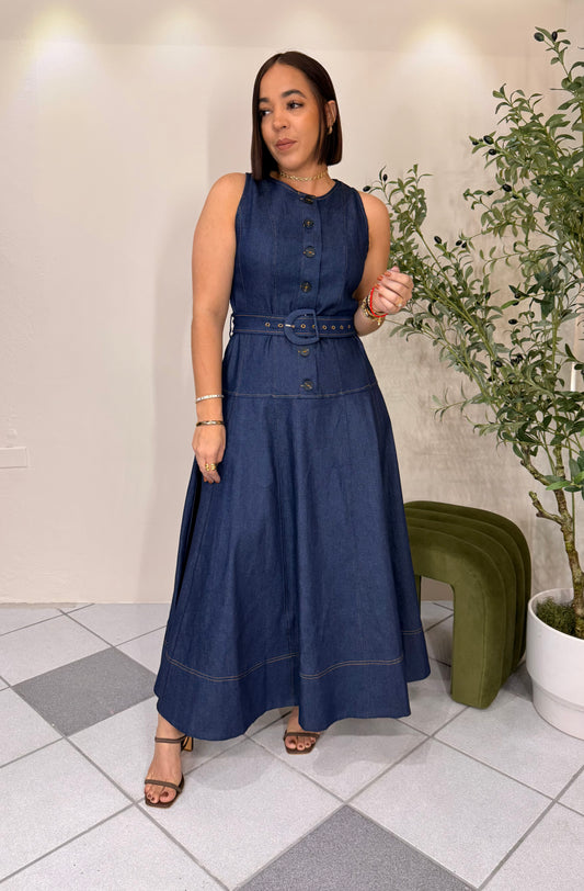 AMELIA" DENIM DRESS