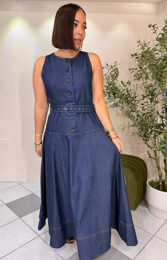 AMELIA" DENIM DRESS