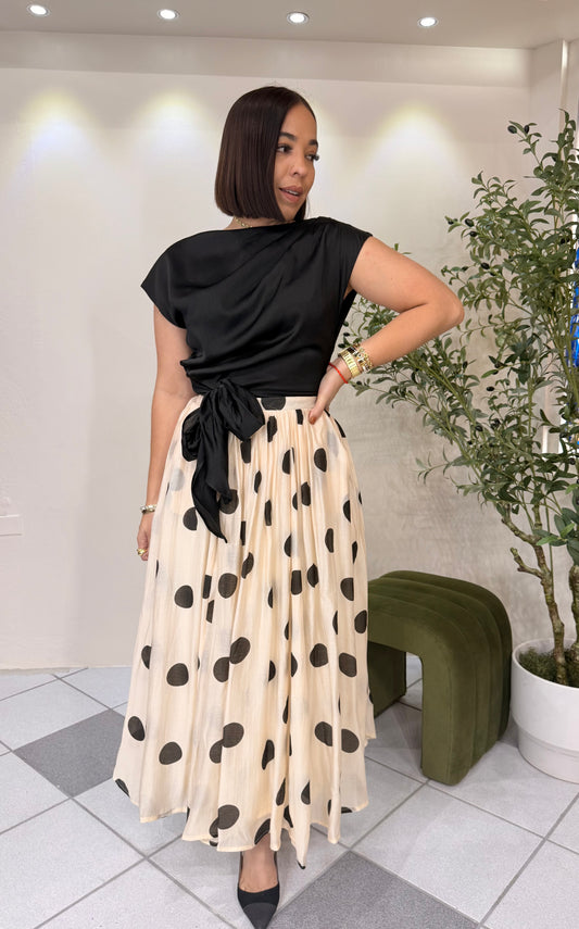 CLARA¨POLKA D0T SKIRT