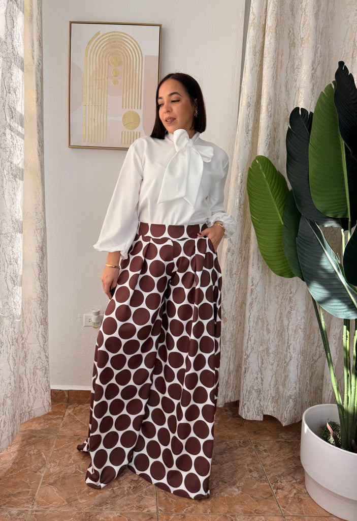 PANTALON PALAZO  BROWN