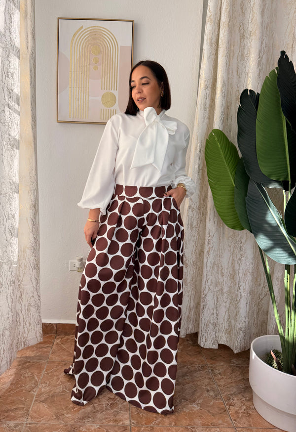 PANTALON PALAZO  BROWN