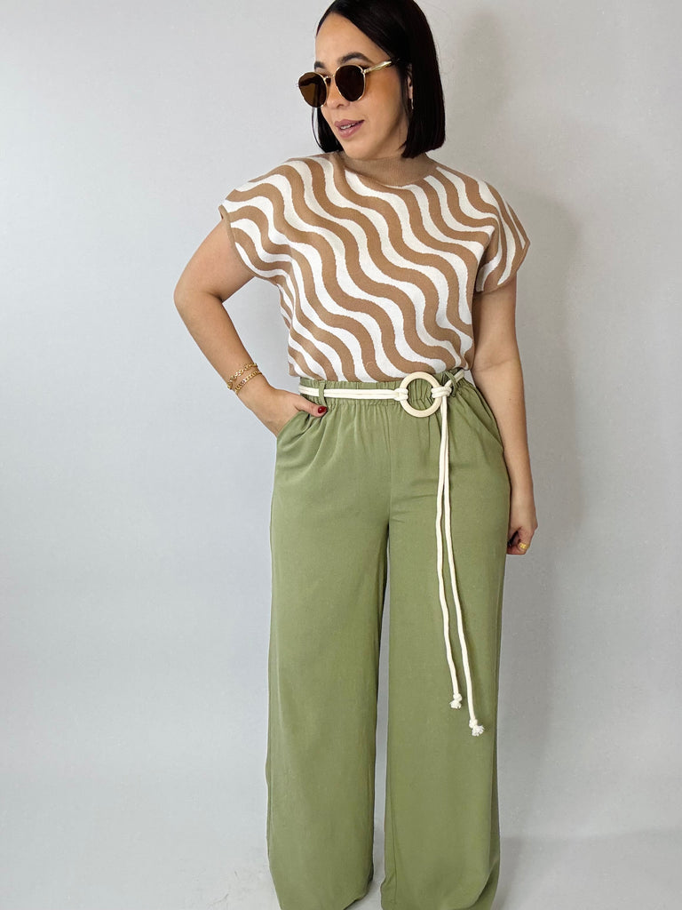 MICHELLE “ TAUPE TOP
