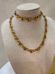 HEART SET COLLAR Y PULSERA  EN STEEL