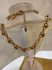 HEART SET COLLAR Y PULSERA  EN STEEL