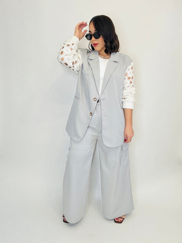 GREY OVERSIZE BLAZER
