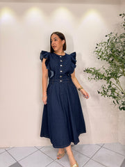 NEYSHA DARK DENIM DRESS