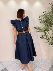 NEYSHA DARK DENIM DRESS