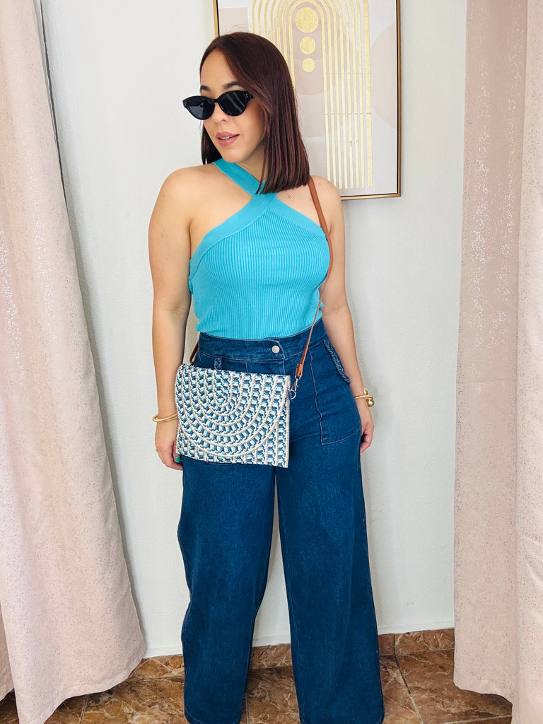 PAMELA BLUE TOP