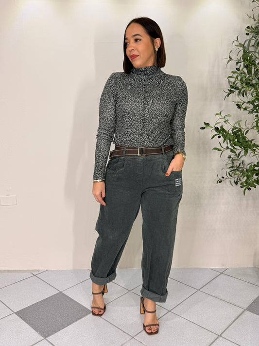 TOP DE CUELLO" LEOPARDO GRIS