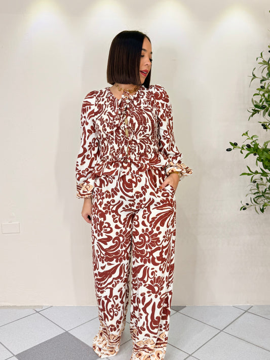 MICHELLE SET DOS PIEZAS BURGUNDY