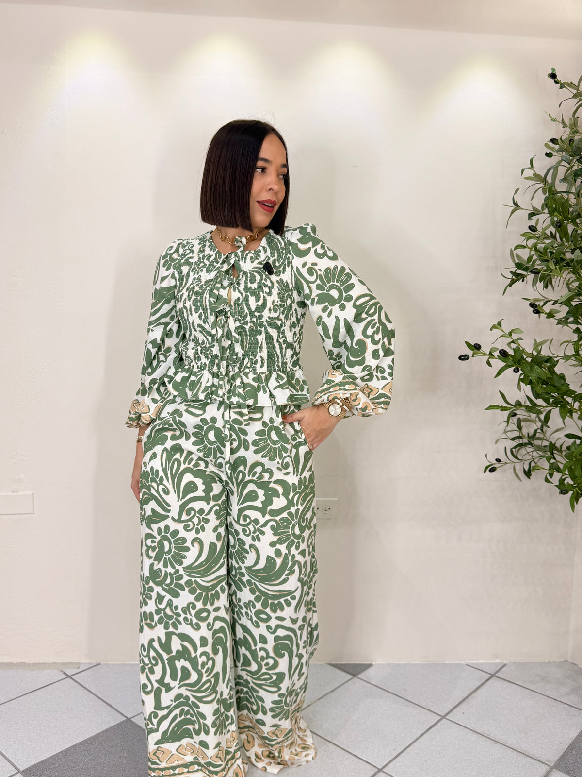 MICHELLE SET DOS PIEZAS VERDE