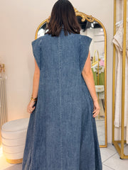 CATALINA" DARK DENIM DRESS