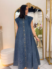 CATALINA" DARK DENIM DRESS
