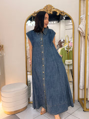 CATALINA" DARK DENIM DRESS