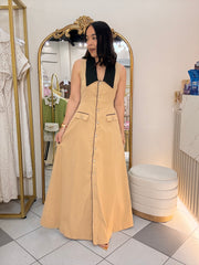 ISABELA"TAUPE  DRESS