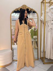 ISABELA"TAUPE  DRESS