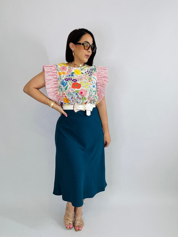 MILA¨FALDA TEAL MIDI