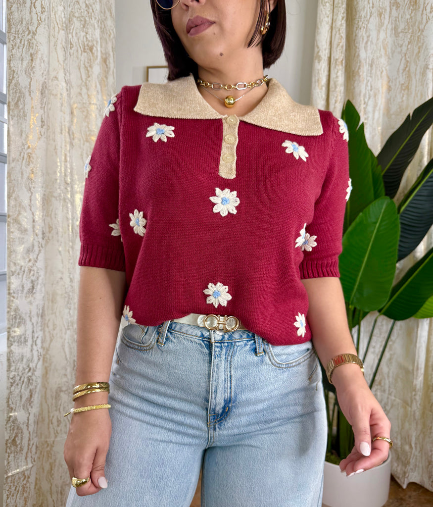 TAINY FLORY TOP VINO