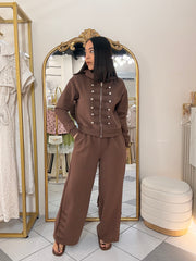 LESLIE" BROWN TRAVEL SET